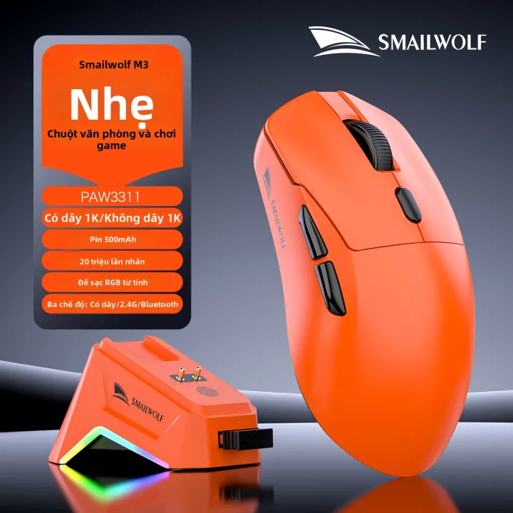 SMAILWOLF | Chuột gaming 3 chế độ kết nối